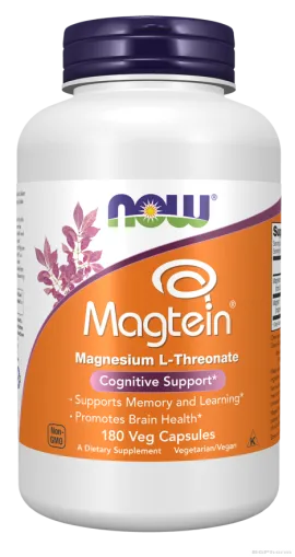 МАГТЕИН Магнезиев Л-Треонат 666 мг х 180 капсули Now Foods | MagTein