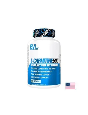 Л-Карнитин тартарат 500 мг х 120 капсули EVLUTION NUTRITION | L-Carnitine tartrate