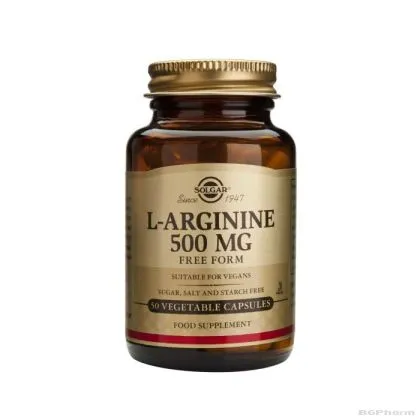 Л-АРГИНИН 500мг 50 капсули СОЛГАР | L-ARGININE SOLGAR