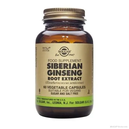 СИБИРСКИ ЖЕНШЕН Екстракт х 60 капсули СОЛГАР | SIBERIAN GINSENG ROOT EXTRACT SOLGAR