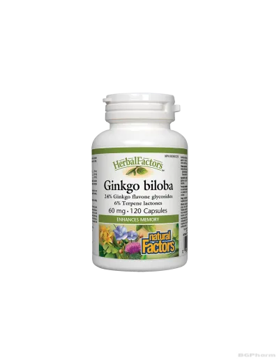 Гинко Билоба 60мг х 120 капсули Natural Factors | Ginkgo Biloba caps