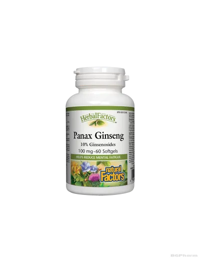 Корейски женшен 100мг x 60 капсули Natural Factors | Panax Ginseng 