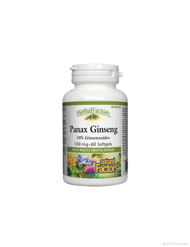 Корейски женшен 100мг x 60 капсули Natural Factors | Panax Ginseng