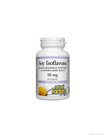 Соеви изофлавони 50мг х 60 капсули Natural Factors | Soy Isoflavone