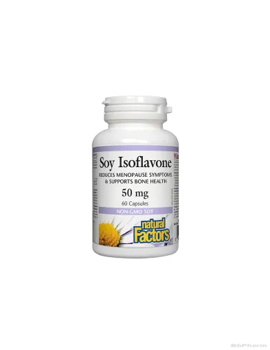 Соеви изофлавони 50мг х 60 капсули Natural Factors | Soy Isoflavone