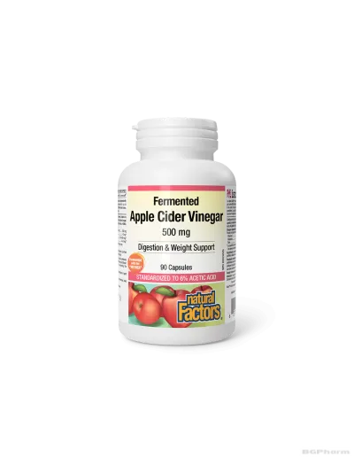 Ябълков оцет 500мг х 90 капсули Natural Factors | Apple Cider Vinegar