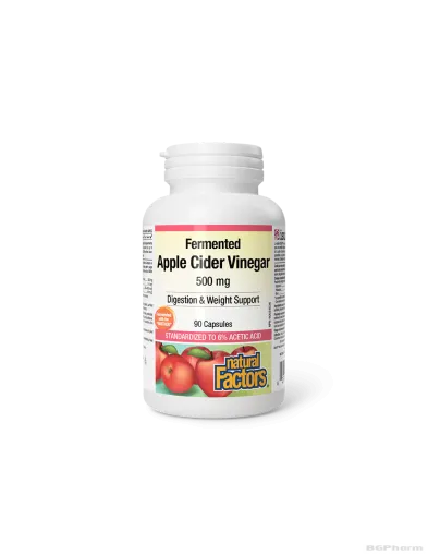Ябълков оцет 500мг х 90 капсули Natural Factors | Apple Cider Vinegar