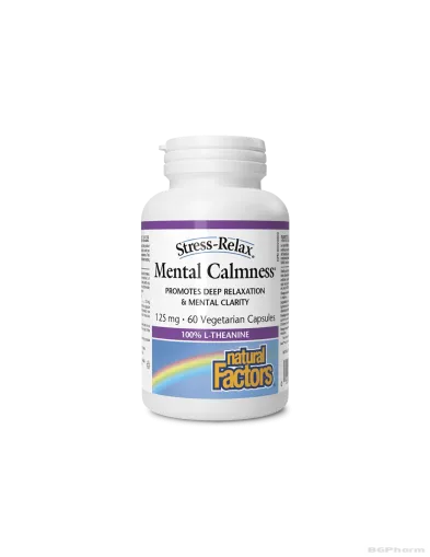 Л-Теанин 125мг х 60 капсули Natural Factors | Mental calmness