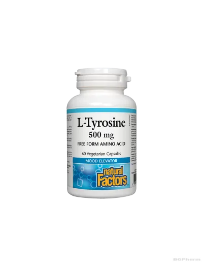 Л-Тирозин 500мг х 60 капсули Natural Factors | L-Tyrosine