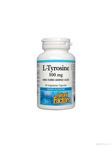Л-Тирозин 500мг х 60 капсули Natural Factors | L-Tyrosine