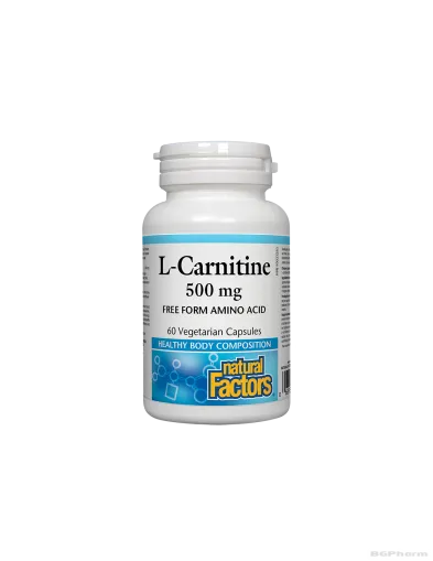 Л-Карнитин 500мг х 60 капсули Natural Factors | L-Carnitine