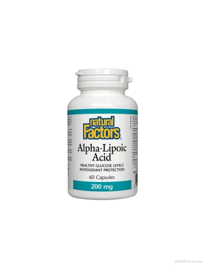 Алфа-липоева киселина 200мг x 60 капсули Natural Factors | Alpha-Lipoic Acid