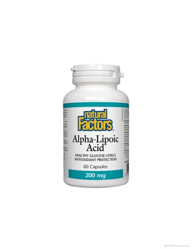 Алфа-липоева киселина 200мг x 60 капсули Natural Factors | Alpha-Lipoic Acid