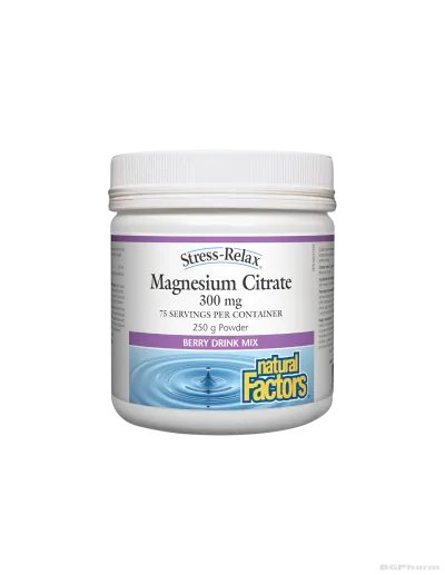 Магнезий (цитрат) 250гр пудра x 75 дози Natural Factors | Stress-Relax® Magnesium Citrate