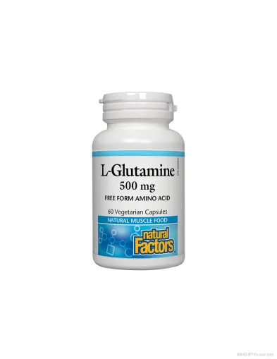 Л-глутамин 500мг 60 капсули Natural Factors | L-Glutamine