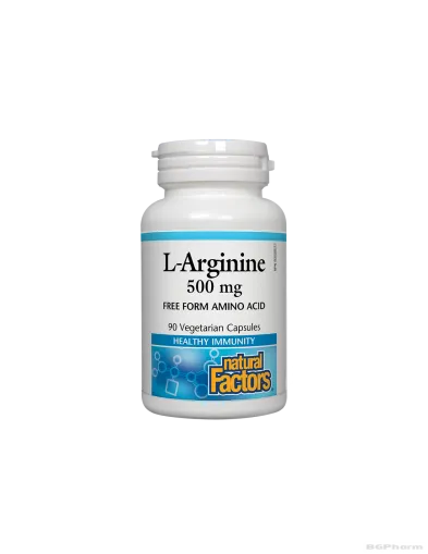 Л-Аргинин 500мг х 90 капсули Natural Factors | L-Arginine