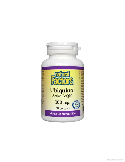 Убиквинол (Коензим Q10) 100мг 60 капсули Natural Factors | Ubiquinol Active CoQ10 