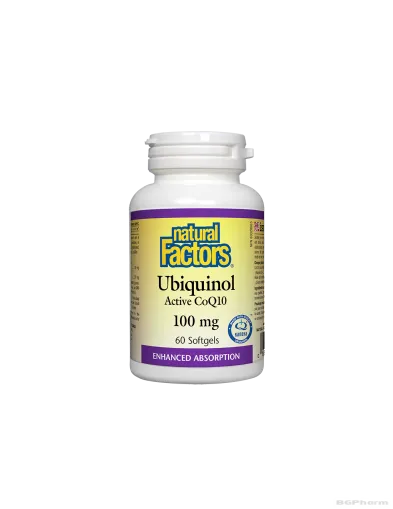 Убиквинол (Коензим Q10) 100мг 60 капсули Natural Factors | Ubiquinol Active CoQ10