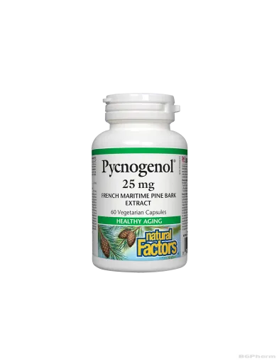 Пикногенол (екстракт от приморски бор) 25мг 60 капсули Natural Factors | Pycnogenol