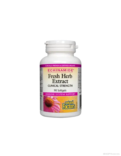 Ехинацея екстракт 250мг  х 90 капсули Natural Factors | Echinamide® Fresh Herb Extract