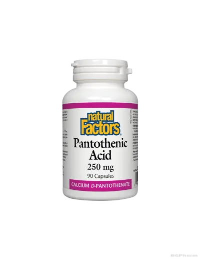 Пантотенова киселина (Витамин Б5) 250мг 90 капсули Natural Factors | Pantothenic Acid
