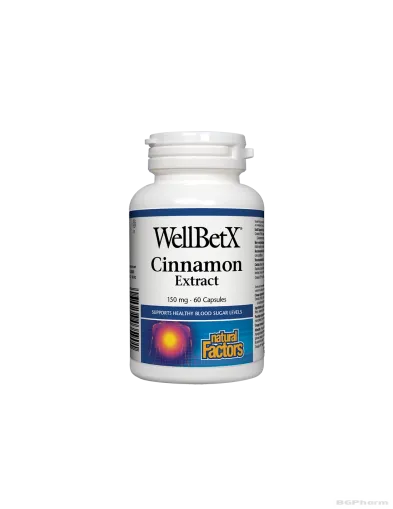 Канела 150мг х 60 капсули Natural Factors | Cinnamon Extract