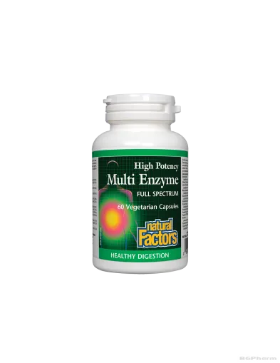 Мулти ензими (пълен спектър храносмилателни ензими) х 60 капсули Natural Factors