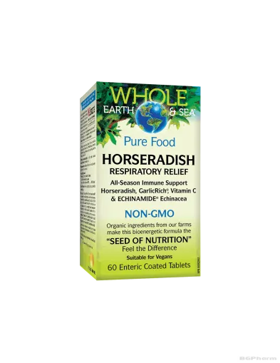 Whole Earth & Sea® Хрян Комплекс х 60 таблетки Natural Factors|Horseradish