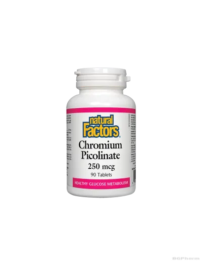Хром Пиколинат 250мгк х 90 таблетки Natural Factors | Chromium Picolinate