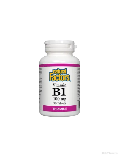 Витамин Б1 (тиамин) 100мг х 90 таблетки Natural Factors | Vitamin B1
