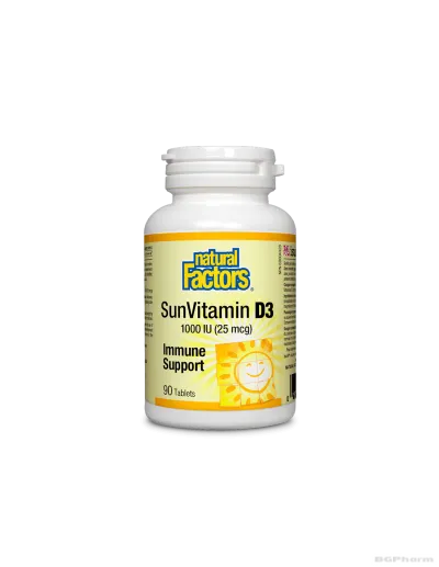 Витамин Д3 1000IU х 90 таблетки Natural Factors | Vitamin D3