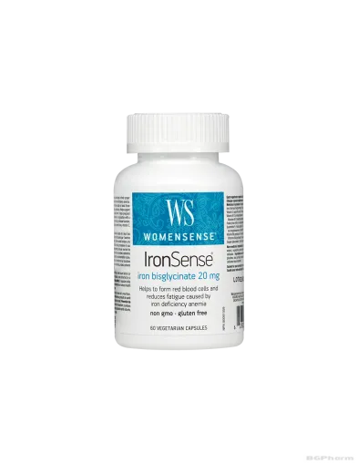 IronSense® WomenSense®/ Желязо (бисглицинат) 20 mg x 60 капсули Natural Factors