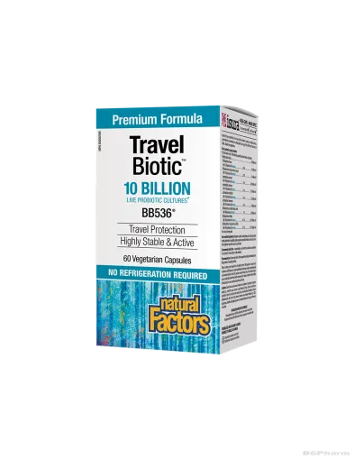 Travel Biotic Пробиотик ( при пътувания) х 60 капсули Natural Factors
