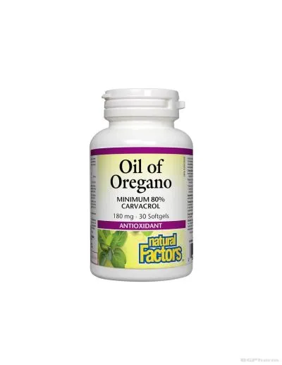 Риган ( натурално масло) 180мг x 30 капсули Natural Factors | Oil of Oregano