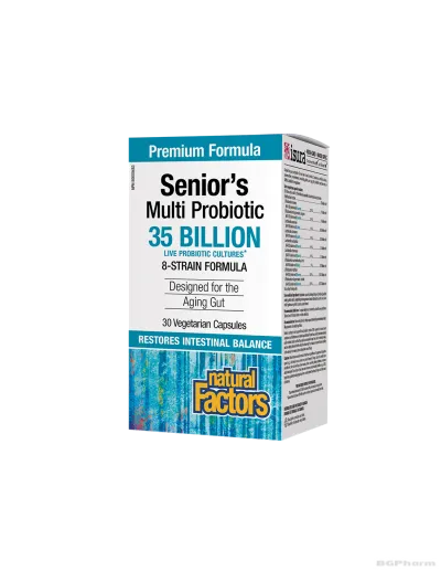 Senior’s Multi Probiotic Пробиотик за възрастни 8 щама, 35 млрд. х 30 капсули Natural Factors