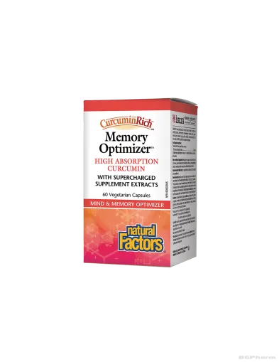 Memory Optimizer Формула за памет и концентрация x 60 Natural Factors | CurcuminRich
