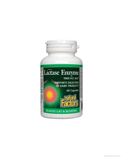 Лактаза ензим 250мг х 60 капсули Natural Factors | Lactase Enzyme