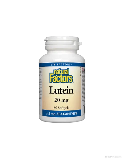 Лутеин 20мг + зеаксантин 3,5мг х 60 капсули Natural Factors| Lutein + Zeaxanthin