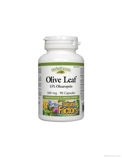 Маслина листа екстракт 500мг х 90 капсули Natural Factors | Olive Leaf