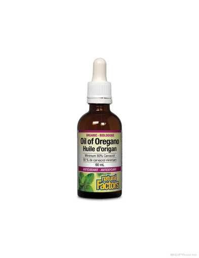 Масло от риган 30мг х 60 ml/ 375 дози Natural Factors | Oil Оf Oregano Organic