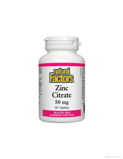 Цинк (цитрат) 50мг х 90 таблетки Natural Factors | Zinc Citrate
