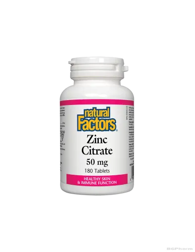 Цинк (цитрат) 50мг х 180 таблетки Natural Factors | Zinc Citrate