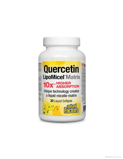 Кверцетин Липомицел 250мг х 30 капсули Natural Factors | Quercetin LipoMicel Matrix