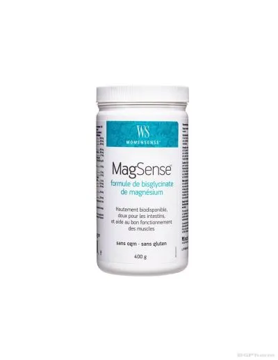 MagSense® Магнезий бисглицинат формула 400гр пудра Natural Factors | WomenSense 