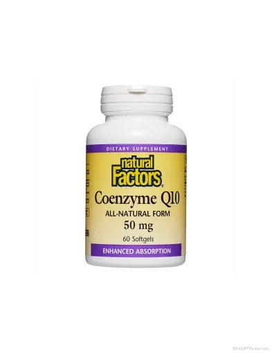 Коензим Q10 50мг х 60 капсули Natural Factors | Coenzyme Q10 All-Natural Form 