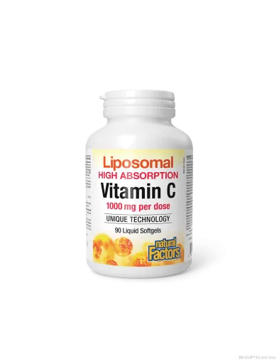Regenerlife ™ Липозомен витамин Ц 500мг х 90 капсули Natural Factors | High Absoprtion Vitamin C