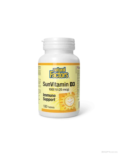 Витамин Д3 1000IU х 180 таблетки Natural Factors | Vitamin D3