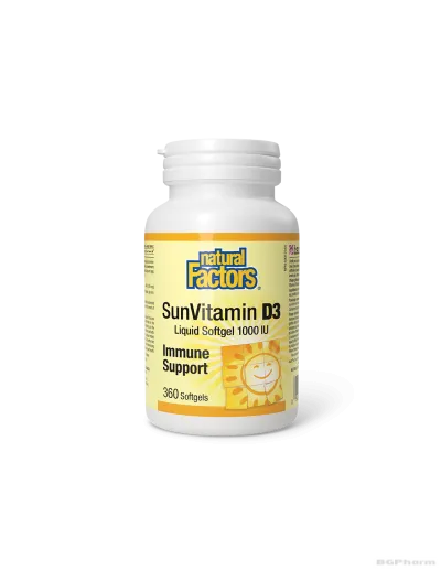 Витамин Д3 1000IU х 360 меки капсули Natural Factors | Vitamin D3
