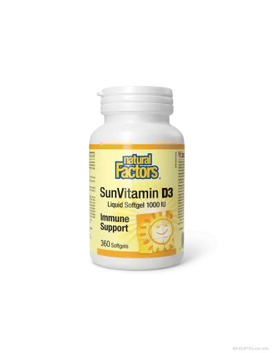 Витамин Д3 1000IU х 360 меки капсули Natural Factors | Vitamin D3