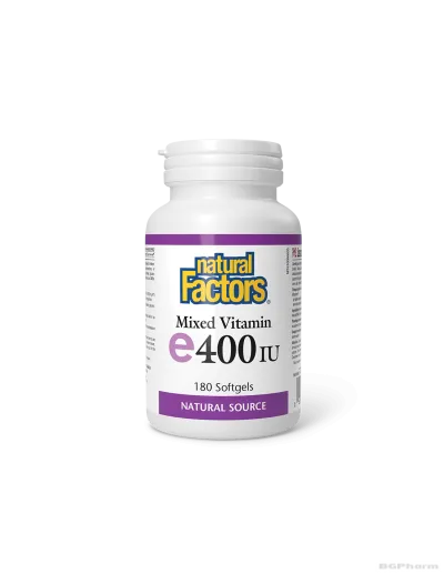 Витамин Е (токофероли микс) 268мг / 400IU х 180 капсули Natural Factors